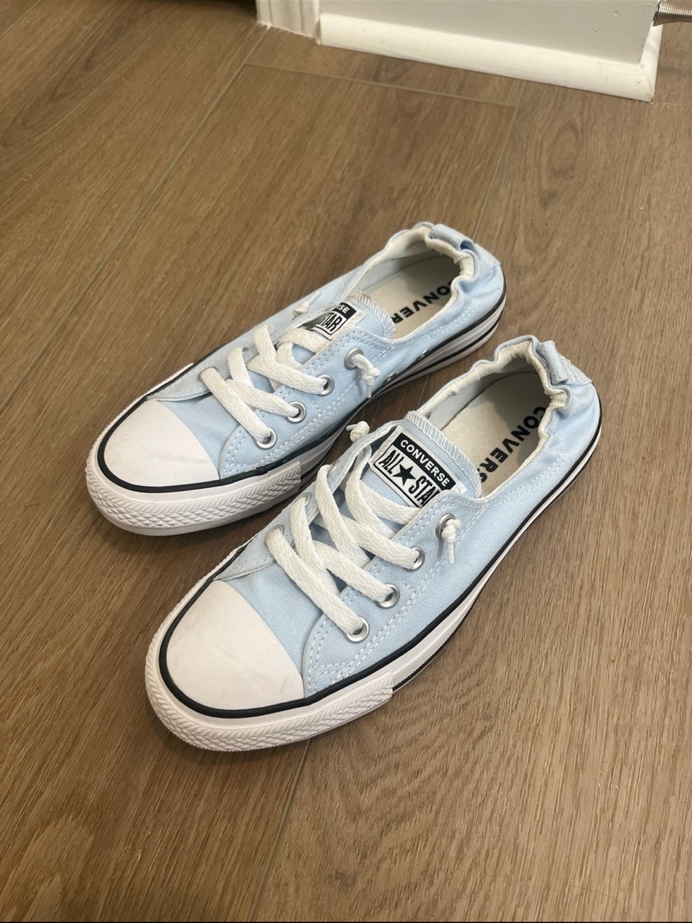 Light Blue Converse Chuck Taylor All Star Slip On Sneakers Used
